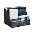 Desktop Organizer, Vertical File Storage, Letter Size, Office, Metal, Black