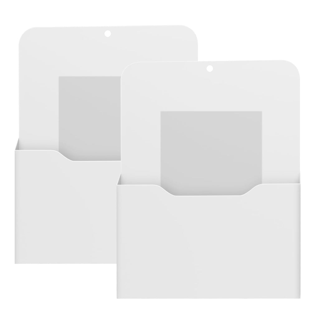 Magnetic Wall File Organizer - 2 Pack Hanging Storage Holder for Office, Refrigerator, Whiteboard | Notebooks, Mail, ...