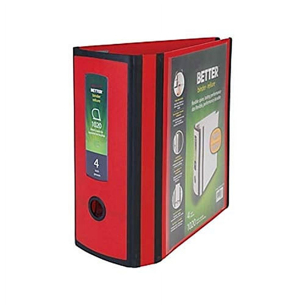 Better 4-inch 3 Ring View Binder Red 1618291