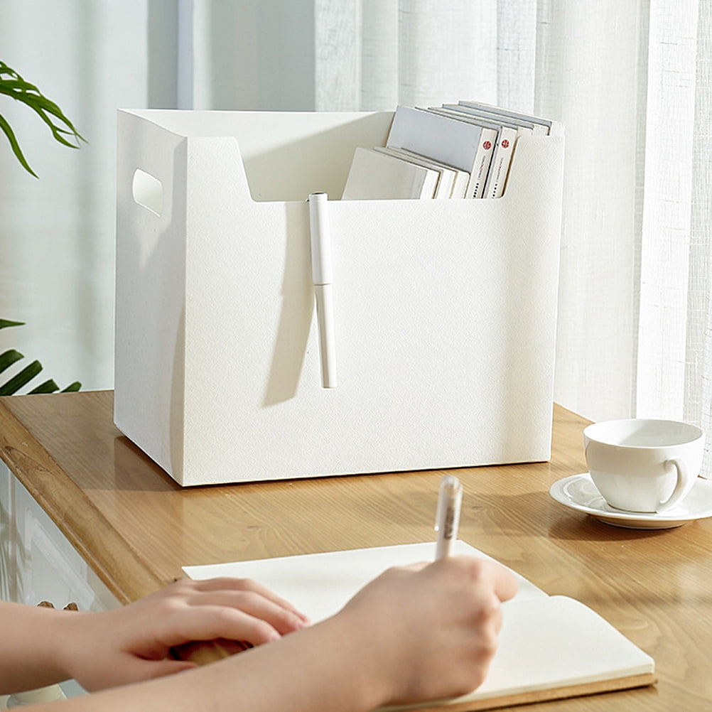 2 PCS Organiser Storage Boxes with Lids Large File PP Office