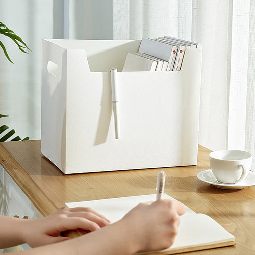 2 PCS Organiser Storage Boxes with Lids Large File PP Office