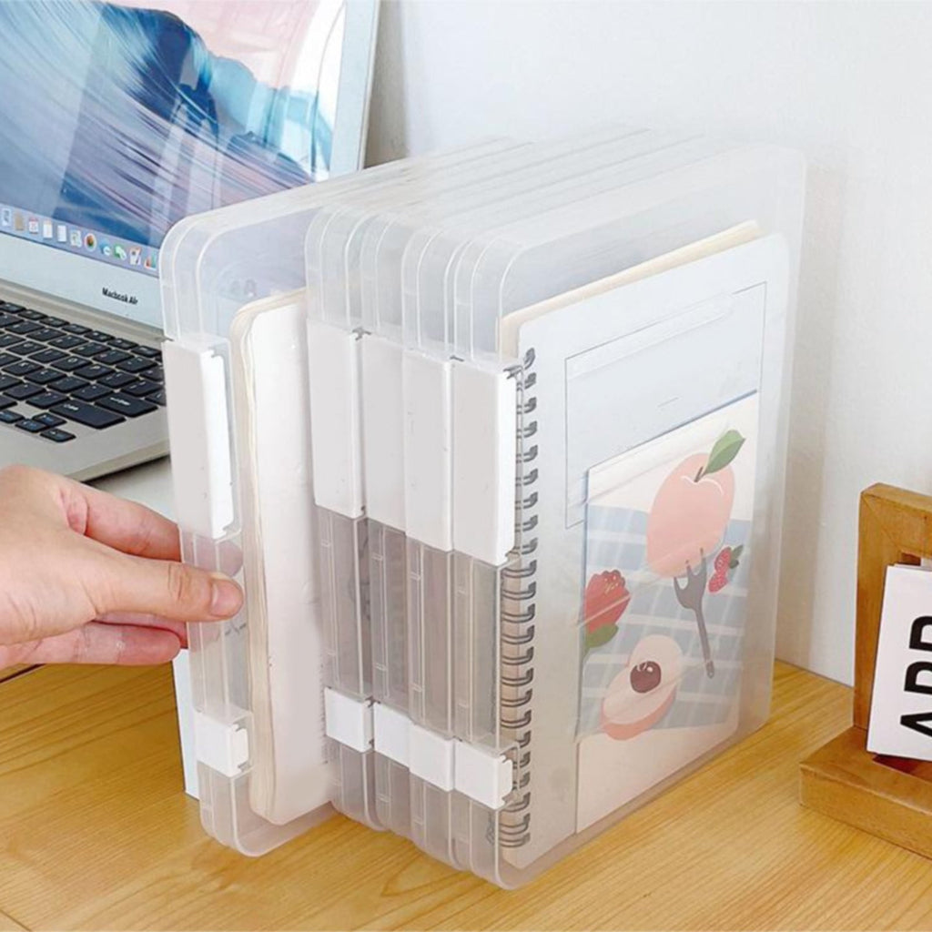 Office Cabinet Clearance! File Storage Box Transparent Small Transparent File Box Storage Box Portable Supplies Holde...