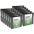 Office Essentials Economy View 3 Ring Binders, 3" Round Rings, 3.5" Spine, 460-Sheet Capacity, Black Binders (12-Pack of 03431)