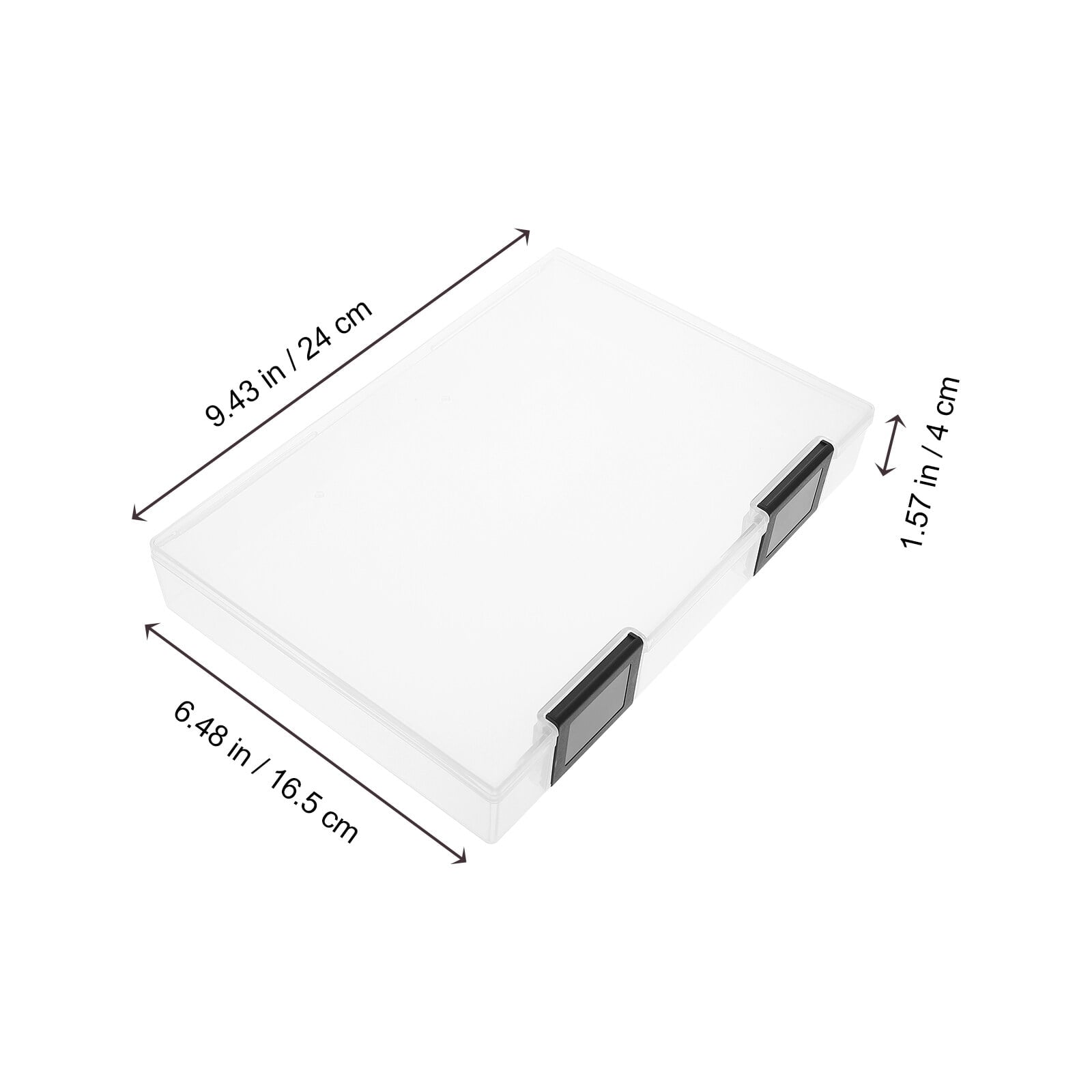 Omeite A5 thickened file storage box thickened office supplies documents bills dustproof storage (A5 thick black button)