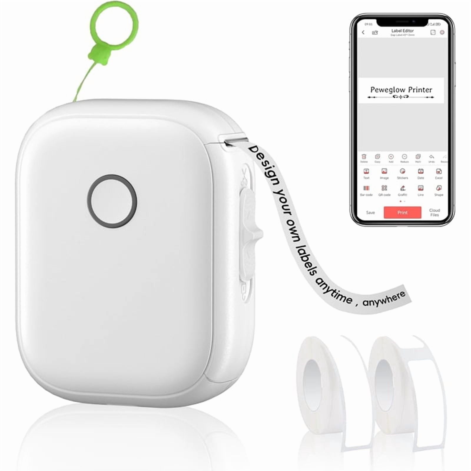 Mini Bluetooth Printer Portable Thermal Sticker Machine for Storage Barcode Home