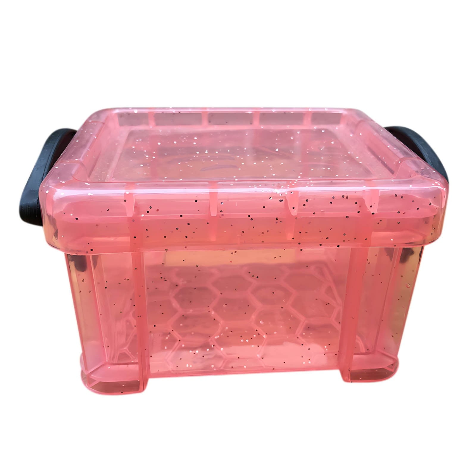 Colorful Storage Bins with Lids,Small Storage Boxes,Stackable Clear Storage Organizer Bins for Office Home Supplies