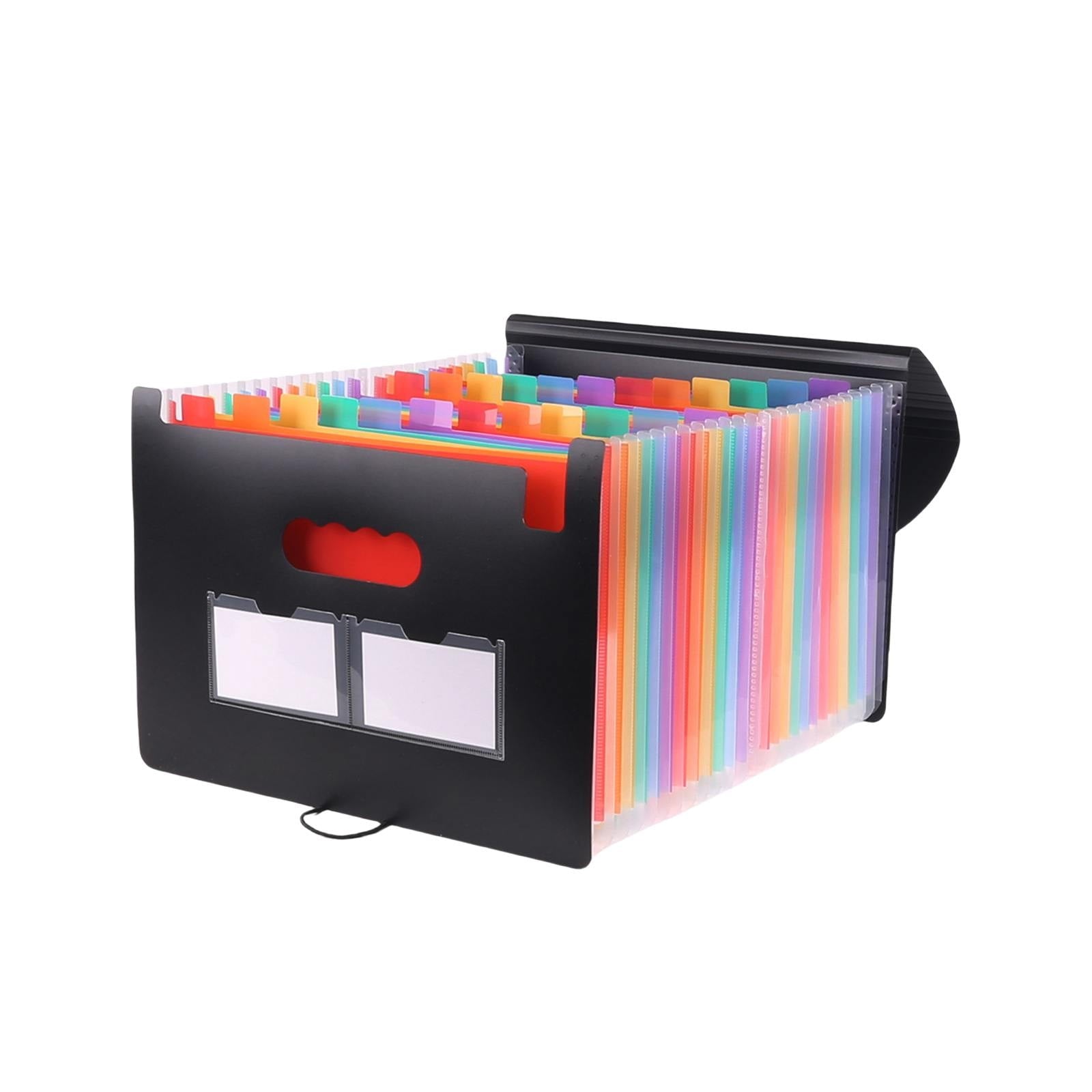 1 Pack Accordion File Organizer, 13 Pockets Multicolored Expanding File Folder, Portable Monthly Paper Bill Tax Recei...