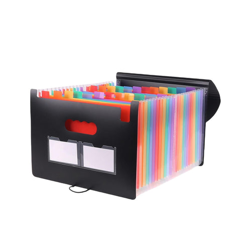 1 Pack Accordion File Organizer, 13 Pockets Multicolored Expanding File Folder, Portable Monthly Paper Bill Tax Recei...