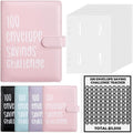 PandaTop 100 Envelopes Money Saving Challenge Binder, Savings Challenges Book with Envelopes, Savings Binder Budget Binder with Cash Envelop