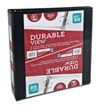 3-Ring Durable View Binder, 2" Black, Slant Ring