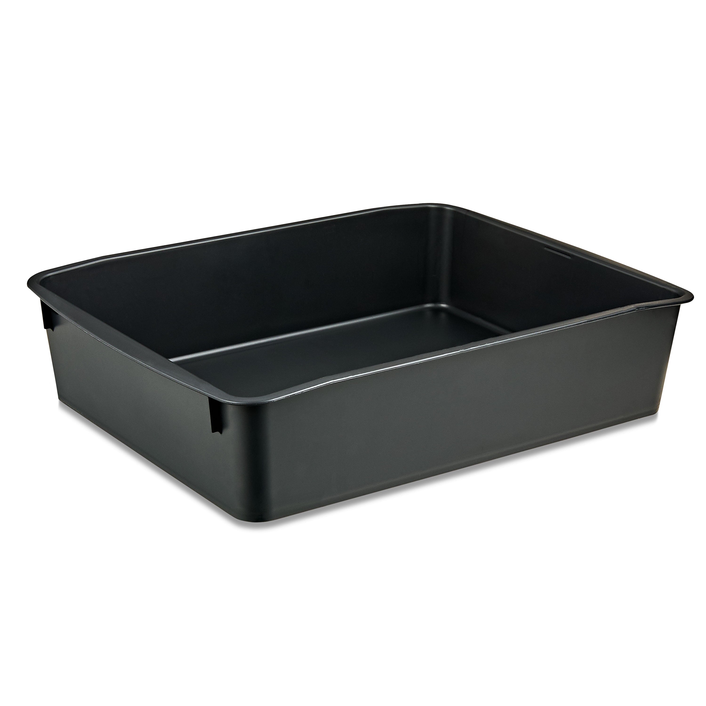 Plastic Letter Tray, 1-Compartment Paper Sorter, Black, 7-Pack