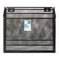 Metal Mesh Desk Organizer with Hook,Black, 3 Compartments