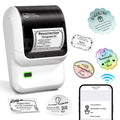 Label Maker with 100 Labels,Thermal Bluetooth Label Printer,No Ink 2 inch Barcode Printer with App Control, for Small...