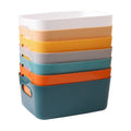 Plastic Storage Boxes, Organizer Storage Baskets for Kitchen, Cupboard, Office, Bathroom, Toy, Storage Bins with Handles (Multiple Color 4 P