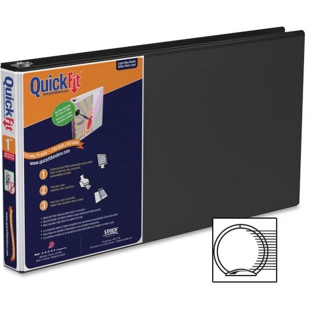 Landscape Round Ring View Binder for Spreadsheets 1" Binder Capacity - Legal - 8 1/2" x 14" Sheet Size - Round Ring F...