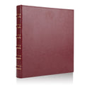 Classical binder 1 Inch 3 Ring Binder Rings,Vintage Leather 3 Ring Binder Letter Size 8.5 x 11,Red