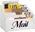 Rustic Mail Organizer for Desk, Mail Holder File Organizer Wall Mount, Office Accessories Mail Organizer Countertop w...
