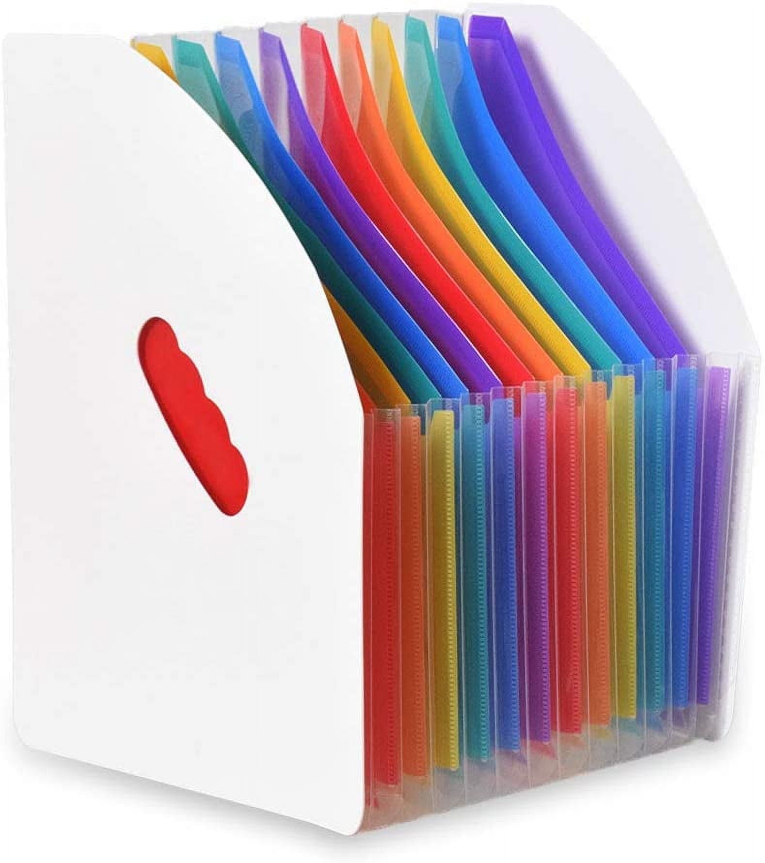 SAYEEC 13 Pockets Accordion File Organizer Desk Organizer Vertical Expanding File Folder Letter Size Deskstop Magazine Holder A4 Documents S