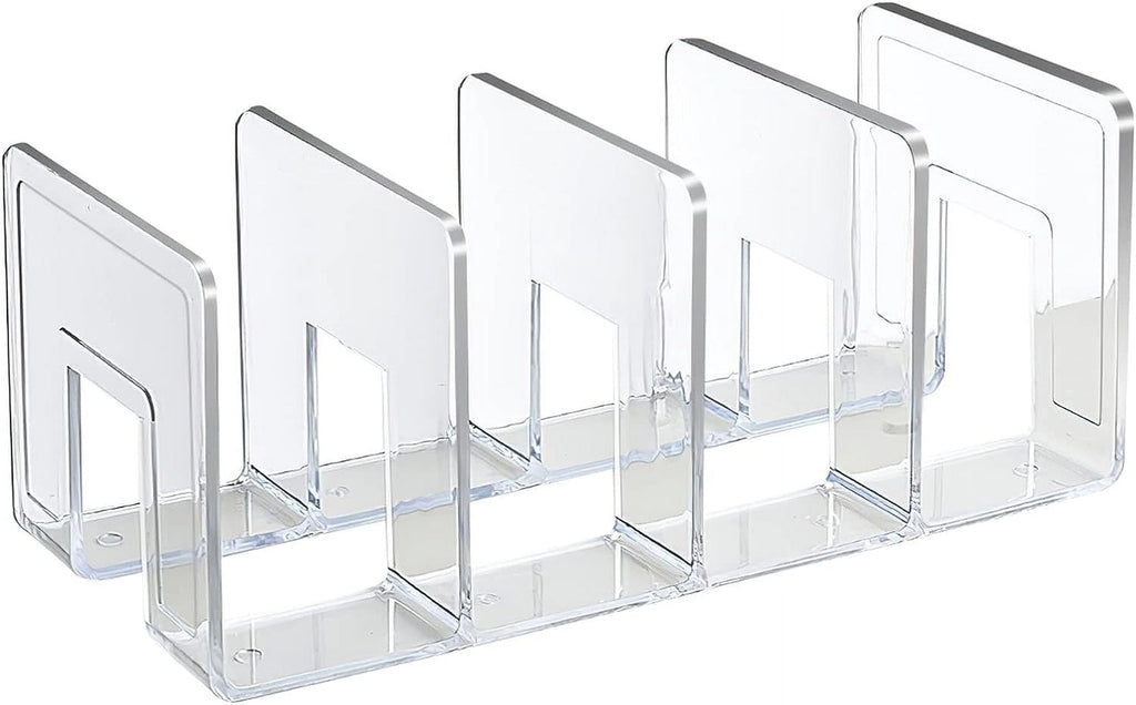 Acrylic File Sorter, Clear File Holder Acrylic Desk Organizer, Sturdy Desktop Files Organizer Files Folder Holder Rac...