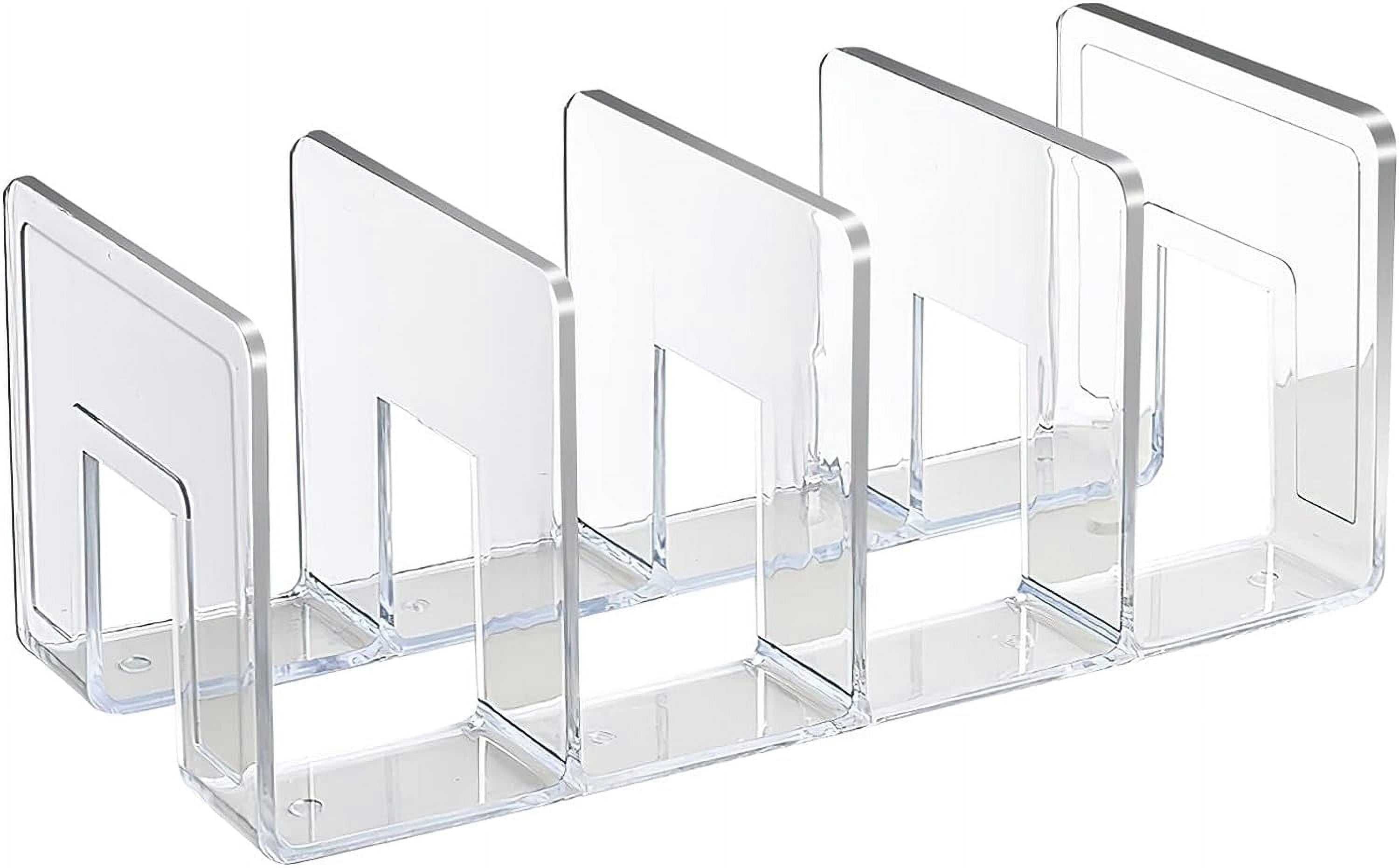 Acrylic File Sorter, Clear File Holder Acrylic Desk Organizer, Sturdy Desktop Files Organizer Files Folder Holder Rac...