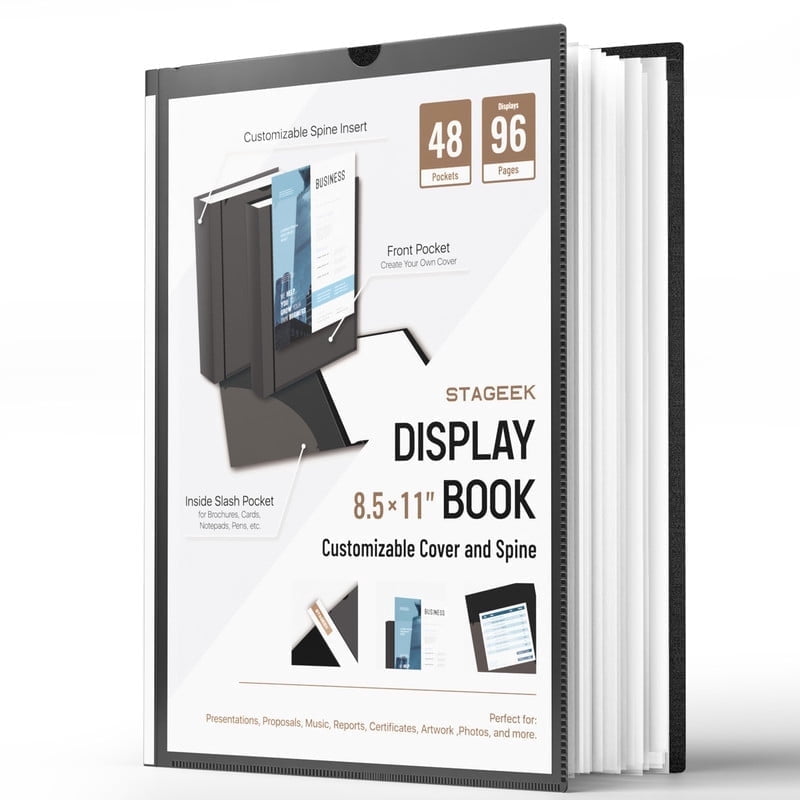 48-Pocket Portfolio Binder Display 96 Pages, 8.5x11 Binder with Plastic Sleeves, Art Portfolio Folder with Clear Shee...