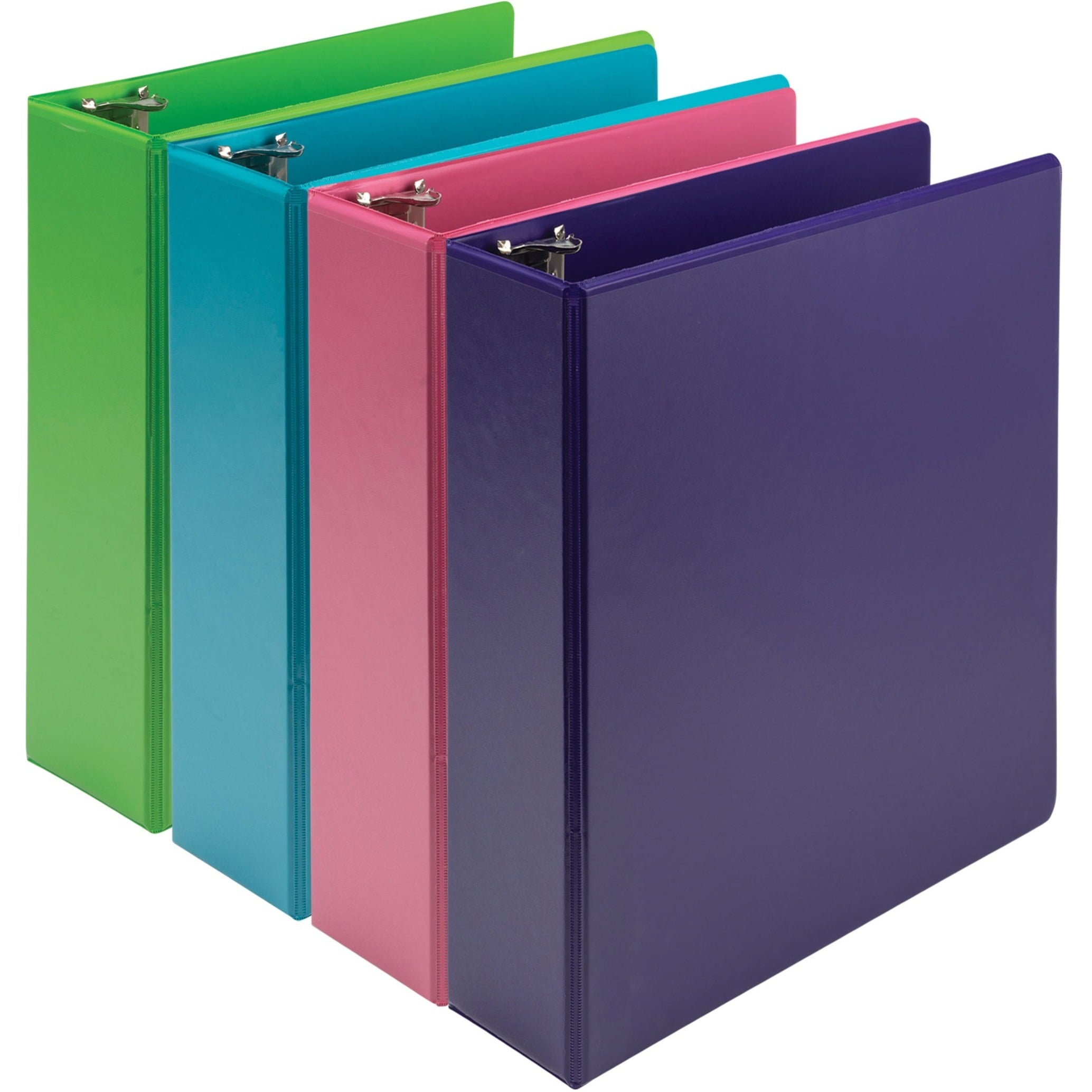 Earth's Choice Plant-Based Durable 3 Inch 3 Ring View Binders - Assorted, Assorted