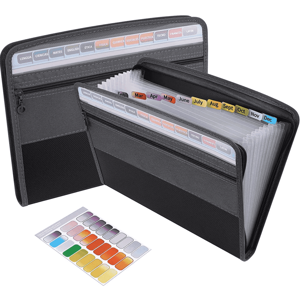 Accordion Expanding File,Accordion File Organizer with Zip Closure Expanding File Folder 13 Pockets Portable Letter A4 Paper Accordion File