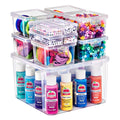12-Piece Sewing and Craft Material Storage Container Set with Lids - Storage for Sewing Materials, Small Beads, Acces...
