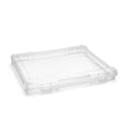 Narrow Clear Hanging File Organizer Bin, Stackable Plastic Document Storage Holder, 1 Pack