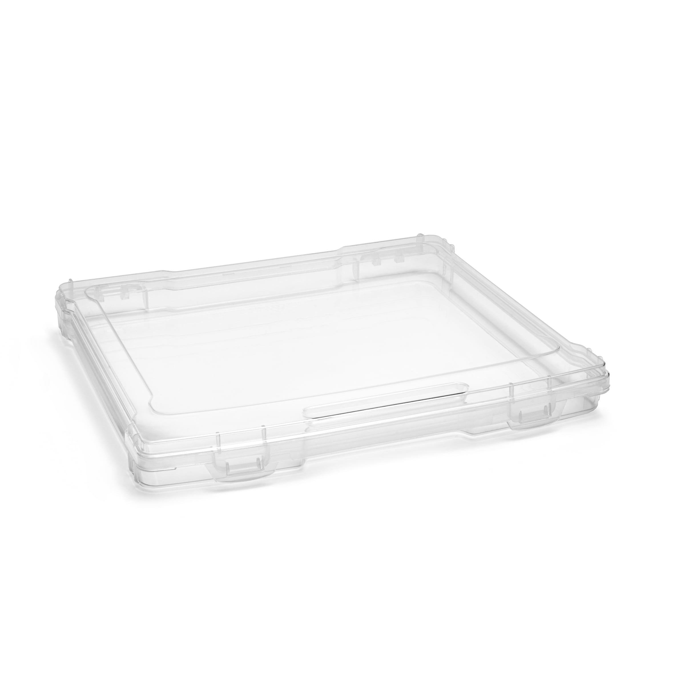 Narrow Clear Hanging File Organizer Bin, Stackable Plastic Document Storage Holder, 1 Pack
