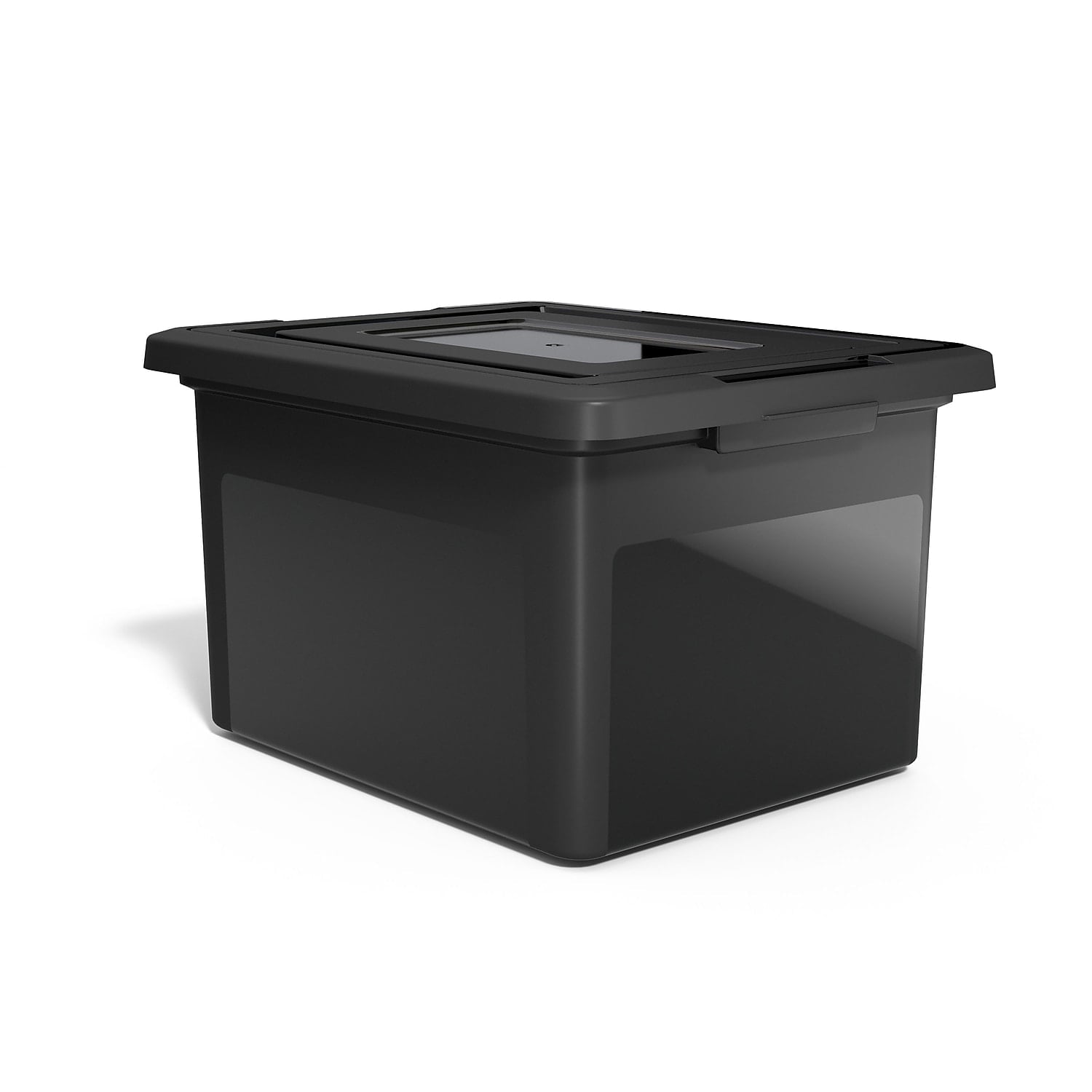 File Box Plastic File Box Snap Letter/Legal Size Black (140169/140140)
