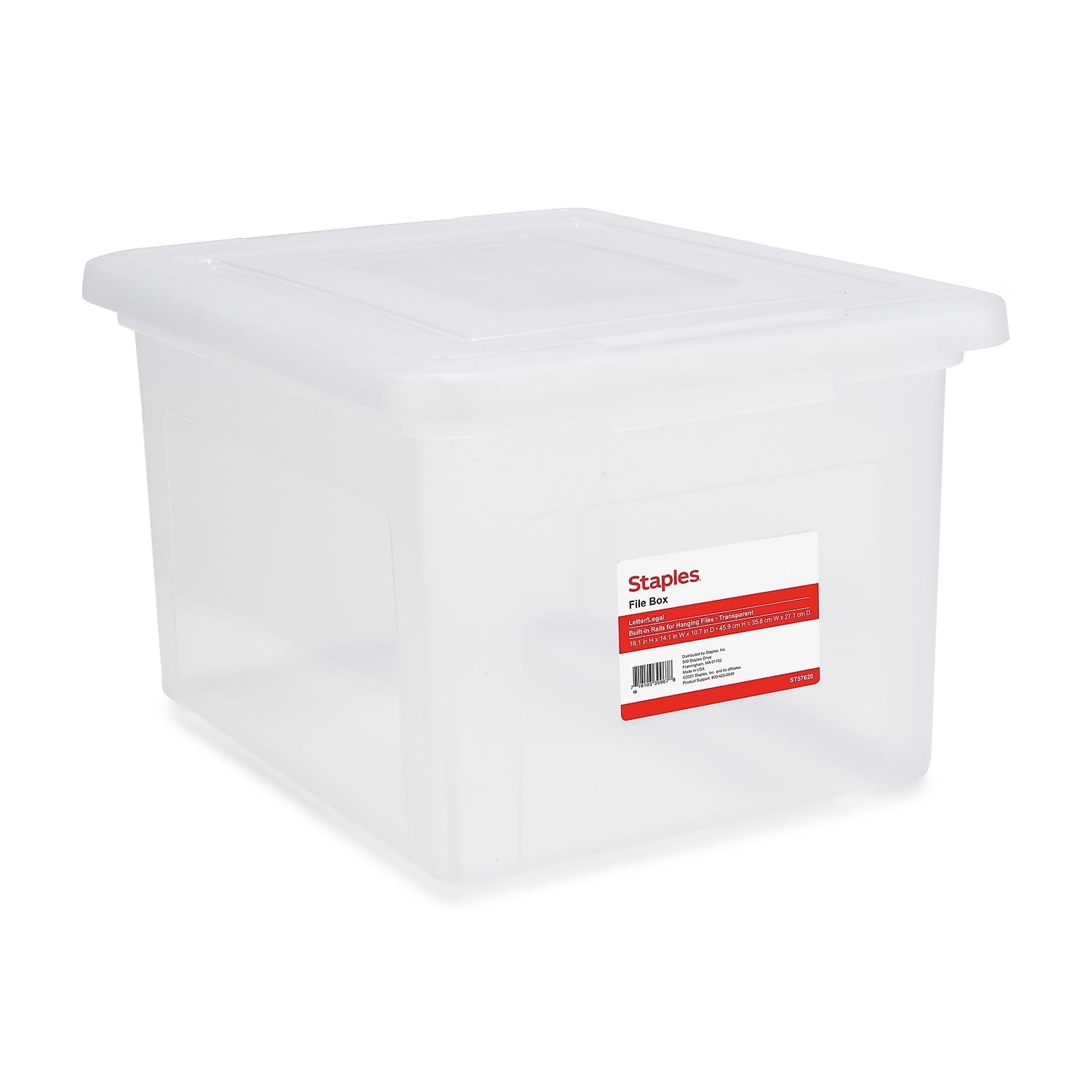 File Box Plastic File Box Snap Letter/Legal Size Clear (140168/140139)