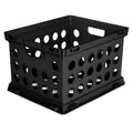 File Crate, Versatile Plastic Storage Bin with Through Handles, Fits Letter & Legal-sized Hanging Files, Stackable, B...