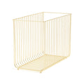 U Brands Bent Wire Hanging File Basket, 9.2 x 12.4 x 6.1 in., Gold Metal