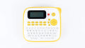 Yellow Desktop Tape Label Maker Machine for Organizing Home and Office