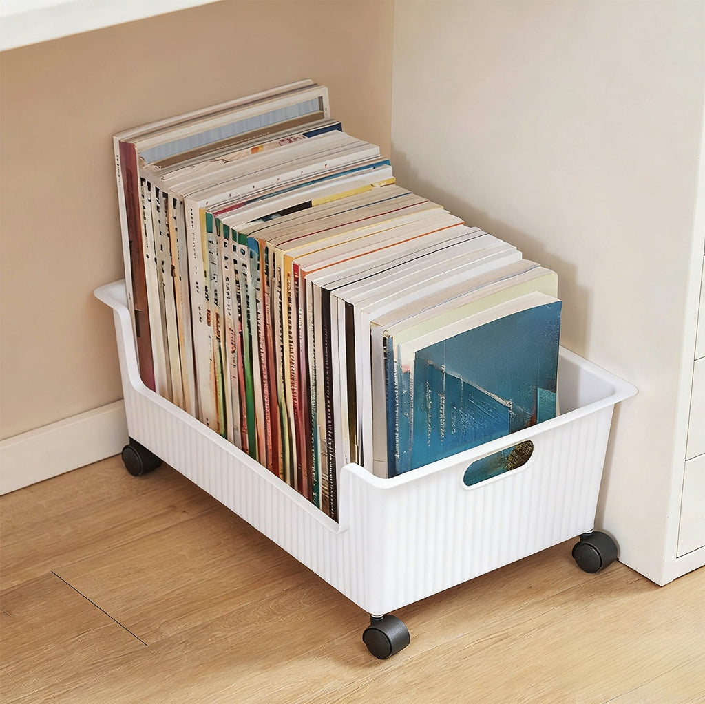 Under Desk Rolling Storage Cart with Wheels Mobile Organizer Bin for Books Toys Office Supplies Bedroom Closet Storag...