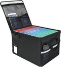 Document File Organizer Box, Storage Filing Cabinet with Lock, Portable Office Safe Box for Hanging Letter/Legal Fold...