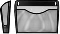 Wall Mount File Hanging Organizer, Casewin Metal Mesh Office Home Folder Binder Holder Magazine Mail Sorter Rack, Black 1Pack