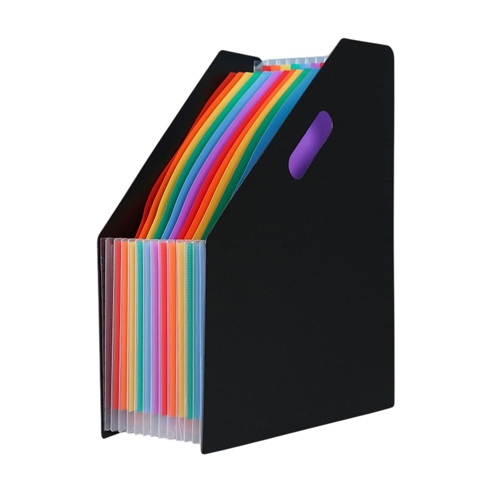 Yhmxh 13 Pockets Vertical Expanding File Folder Plastic Accordion File Organizer Desk Stand Magazine Holder Letter Size A4 Documents Storage