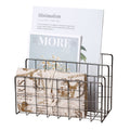 YiePhiot Desktop Mail Organizer File Organizer Metal Wire Mail Sorter Letter Organizer Magazine Rack for Letters, Mails, Books, Postcards, B