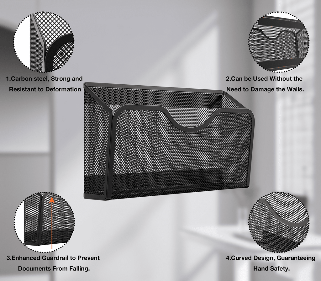 Paper Mail Organizer No Drilling Magazine Paper Document / Hanging Organizer - Image 3