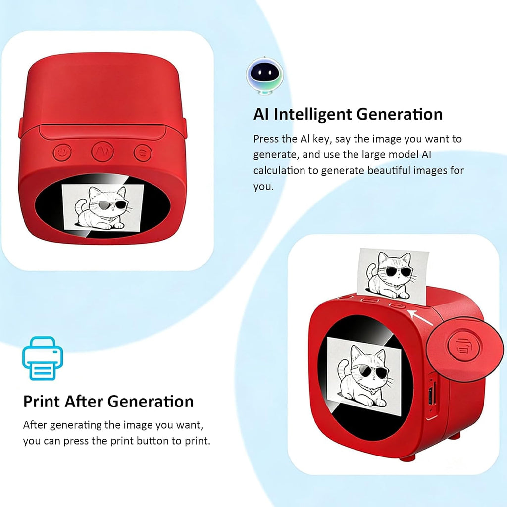 Sticker Printer, Mini Inkless Thermal Label Maker with Preview Screen, Portable for Home Office School Craft Labeling - Image 3