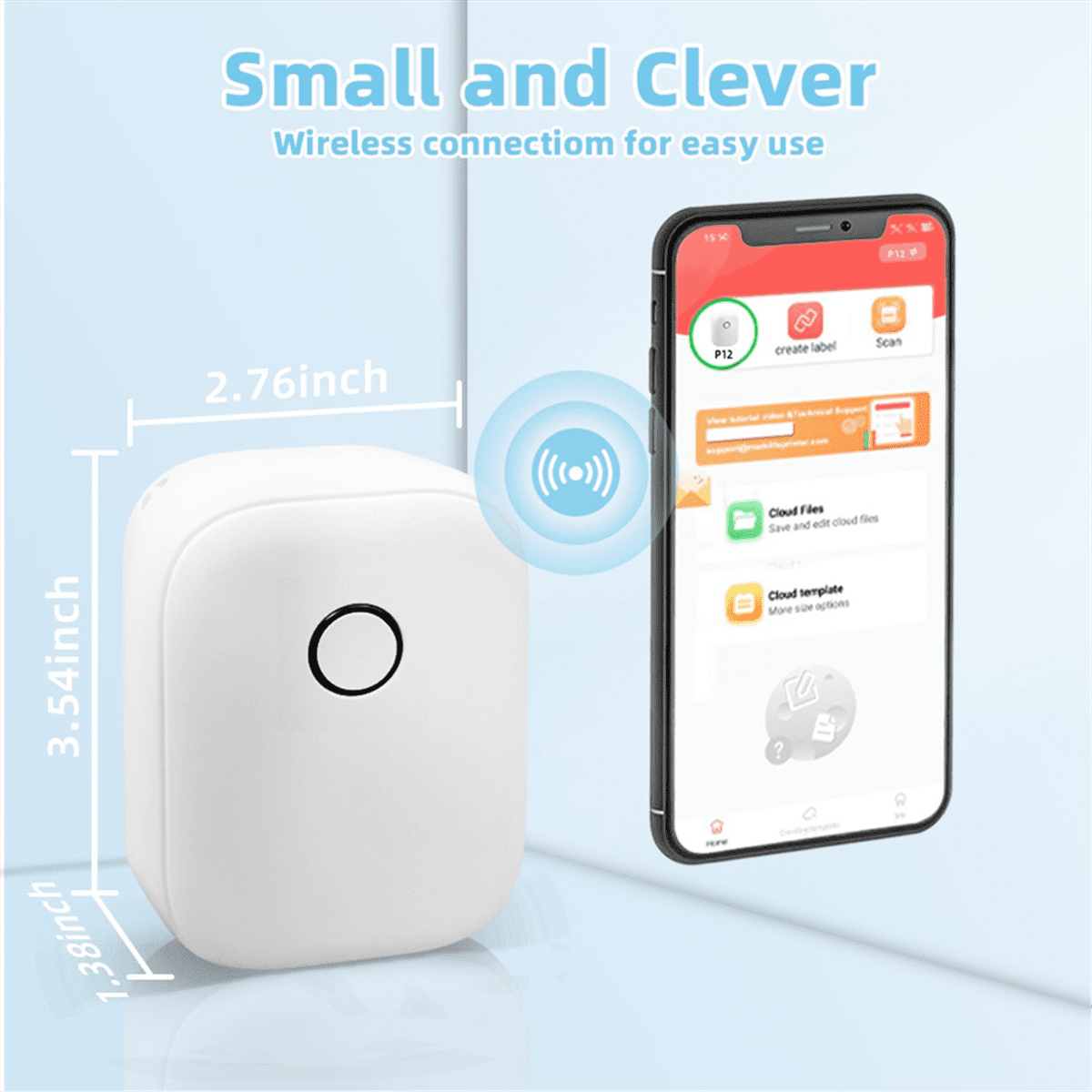 Mini Bluetooth Printer Portable Thermal Sticker Machine for Storage Barcode Home - Image 6