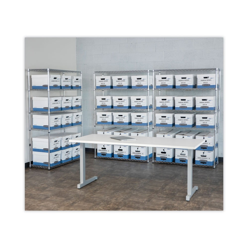 HANG'N'STOR Storage Box Letter Lift-off Lid White/Blue 4/Carton 00784 - Image 5