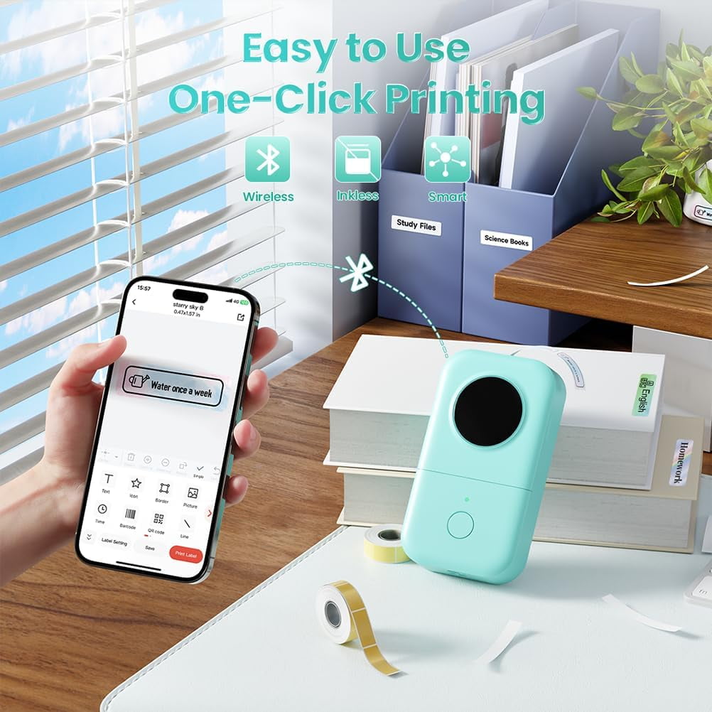 D30 Label Maker Machine, Portable Bluetooth Mini Label Printer, Smart Phone Handheld Thermal Sticker Small Labeler Mu... - Image 4
