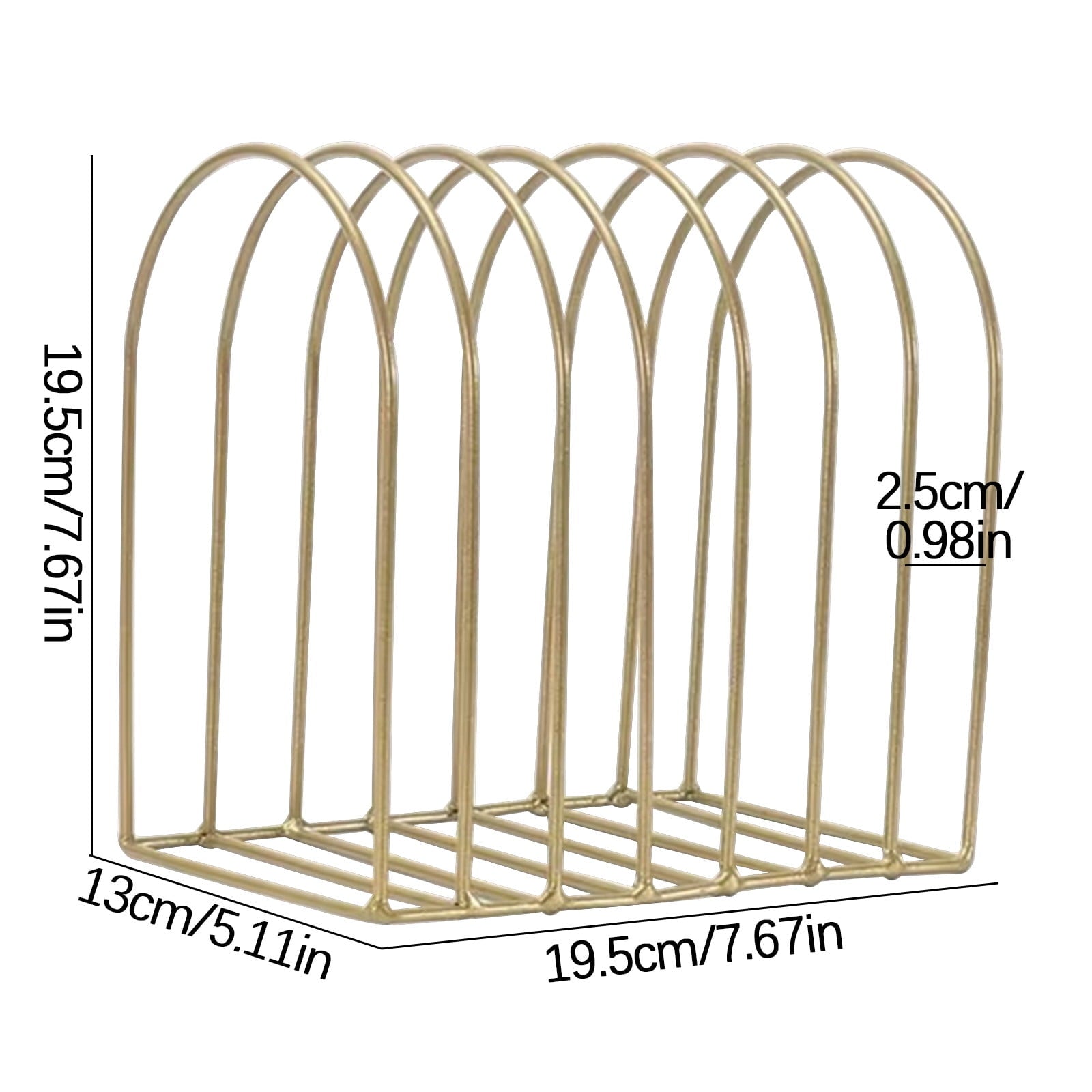 Magazine Holder 7 Slot Desk File Sorter Organizer File Holder Newspaper Folder Metal Rack Desk Organization Office Su... - Image 3