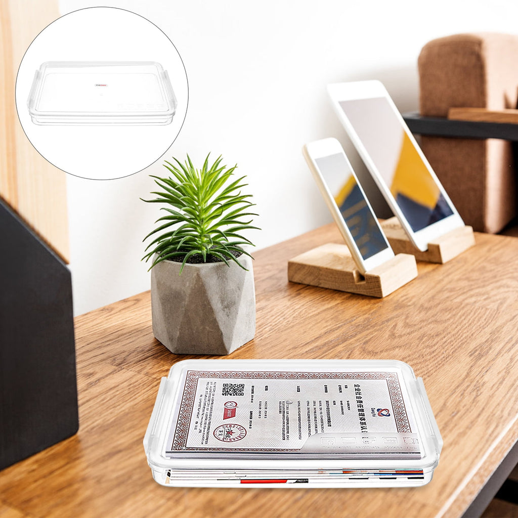 Lightweight Transparent File Case with Lock Pet ABS Material Document Storage - Image 6