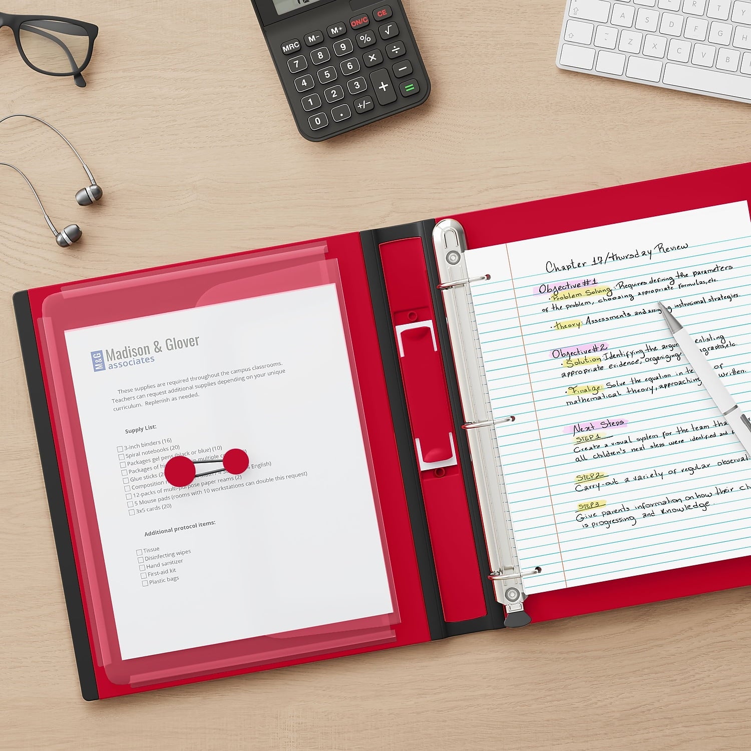 Better 1-Inch D 3-Ring View Binder Red (18370) 807722 - Image 5