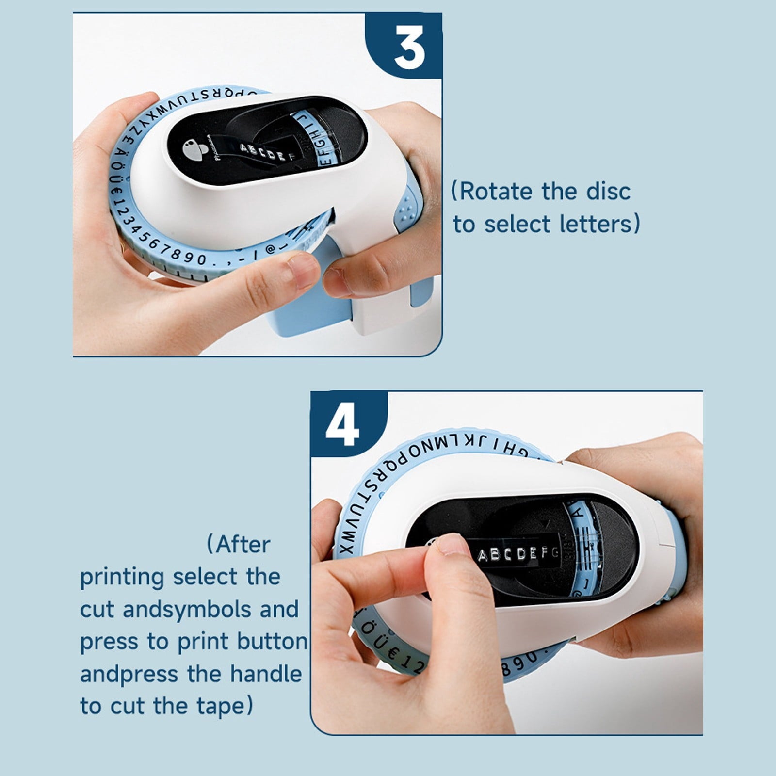 Embossing Label Maker Machine with 6 Rolls of 3D Tape, Vintage Manual Design for Home, Office, and Crafting, Create C... - Image 4