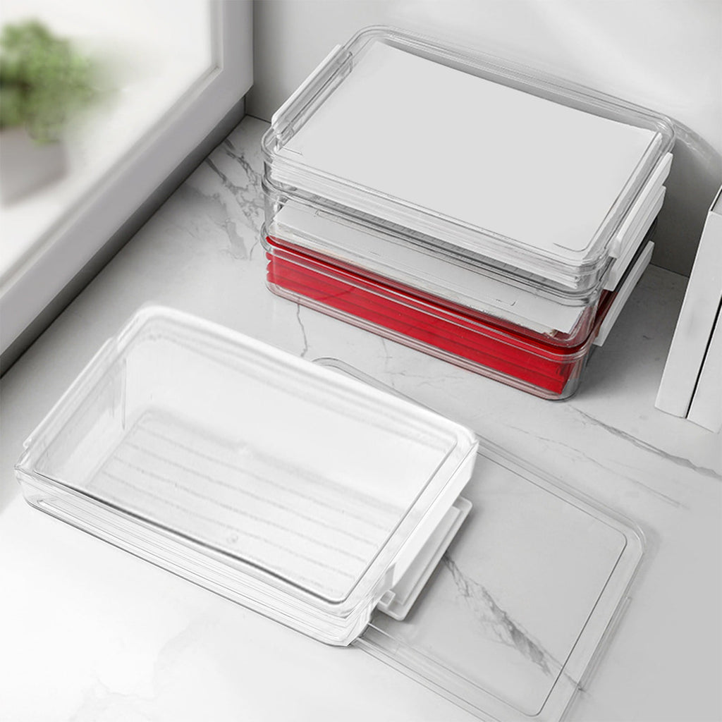 Document Storage Box, File Organizer, Plastic Archive Box with Lid, Moisture Proof, Stackable, Clear, Large Capacity ... - Image 5
